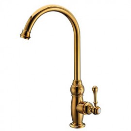 Deck Mounted Single Handle One Hole with Ti-PVD Kitchen Tap