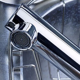 Deck Mounted Single Handle One Hole with Chrome Kitchen Tap