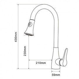 Deck Mounted Single Handle One Hole with Chrome Kitchen Tap