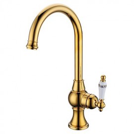 Deck Mounted Single Handle One Hole with Ti-PVD Kitchen Tap