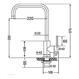 American Standard Deck Mounted Single Handle One Hole with Nickel Brushed Kitchen Tap