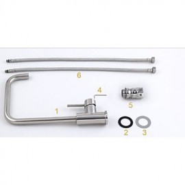 American Standard Deck Mounted Single Handle One Hole with Nickel Brushed Kitchen Tap