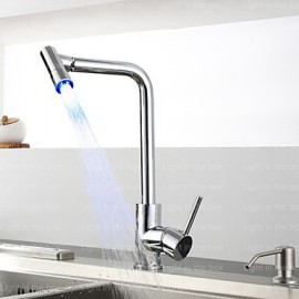Contemporary Kitchen Tap LED Chrome Shower Kitchen Tap
