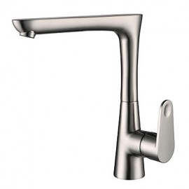 Deck Mounted Single Handle One Hole with Nickel Brushed Kitchen Tap