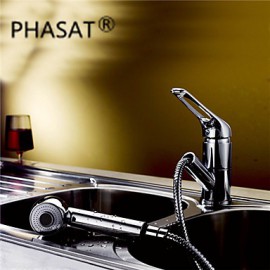 Deck Mounted Single Handle One Hole with Chrome Kitchen Tap