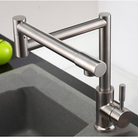 Deck Mounted Single Handle One Hole with Nickel Brushed Kitchen Tap