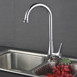 Deck Mounted Single Handle One Hole with Chrome Kitchen Tap
