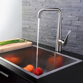 Deck Mounted Single Handle One Hole with Nickel Brushed Kitchen Tap