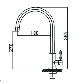 Kitchen Tap Contemporary Pre Rinse Stainless Steel Brushed