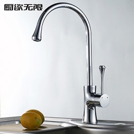 Deck Mounted Single Handle One Hole with Chrome Kitchen Tap