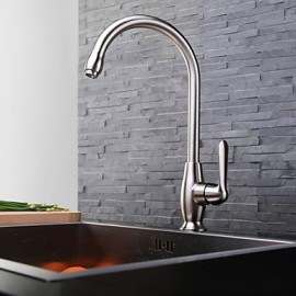 Deck Mounted Single Handle One Hole with Nickel Brushed Kitchen Tap