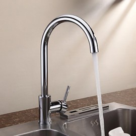 Centerset Single Handle One Hole in Chrome Kitchen Tap