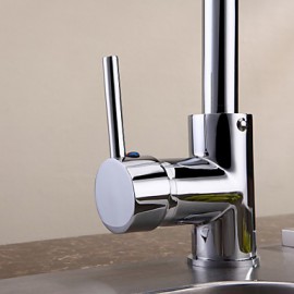 Centerset Single Handle One Hole in Chrome Kitchen Tap