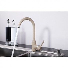 Contemprorary Painting Single Handle Brass Kitchen Tap Mixer