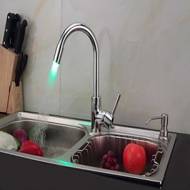 Kitchen Tap Contemporary Kitchen LED Tap with Chrome Finish