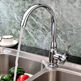 Deck Mounted Single Handle One Hole with Chrome Kitchen Tap