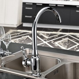 Deck Mounted Single Handle One Hole with Chrome Kitchen Tap