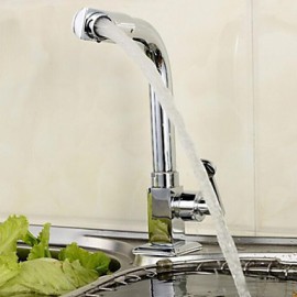 Thickened Fast Open 360 Degree Rotating Single Cold Kitchen Tap - Silver