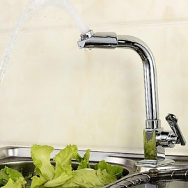 Thickened Fast Open 360 Degree Rotating Single Cold Kitchen Tap - Silver