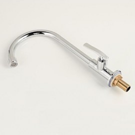 360 Degree Rotatable Chrome Plated Brass Kitchen Sink Tap - Silver