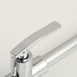 360 Degree Rotatable Chrome Plated Brass Kitchen Sink Tap - Silver
