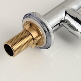 360 Degree Rotatable Chrome Plated Brass Kitchen Sink Tap - Silver