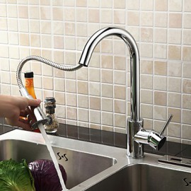 Kitchen Tap Centerset / Pull out with Chrome Single Handle One Hole