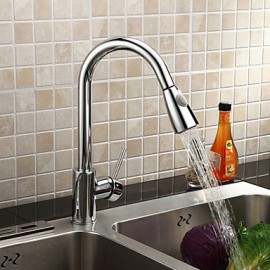 Kitchen Tap Centerset / Pull out with Chrome Single Handle One Hole