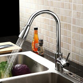 Kitchen Tap Centerset / Pull out with Chrome Single Handle One Hole
