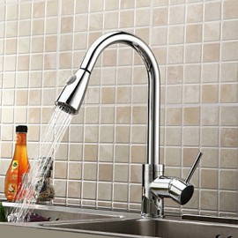 Kitchen Tap Centerset / Pull out with Chrome Single Handle One Hole