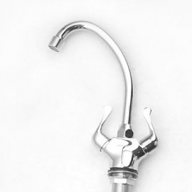 Deck Mounted Two Handles One Hole with Chrome Kitchen Tap