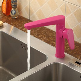 Kitchen Tap Centerset with Painting Single Handle One Hole