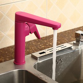 Kitchen Tap Centerset with Painting Single Handle One Hole