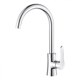 Deck Mounted Single Handle Kitchen Tap Chrome Finish