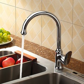 Kitchen Tap Centerset with Chrome Single Handle One Hole