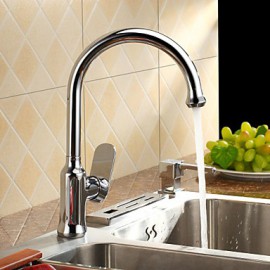 Kitchen Tap Centerset with Chrome Single Handle One Hole