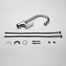 Kitchen Tap Centerset with Chrome Single Handle One Hole