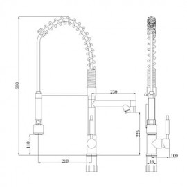 Chrome Finish Kitchen Tap with Color Changing LED Light
