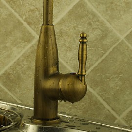 Personalized Kitchen Tap in Classic Centerset style Antique Brass