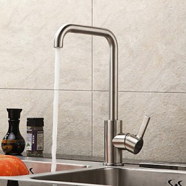 Kitchen Tap Centerset with Brushed Single Handle One Hole