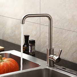 Kitchen Tap Centerset with Brushed Single Handle One Hole