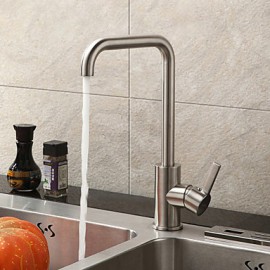 Kitchen Tap Centerset with Brushed Single Handle One Hole