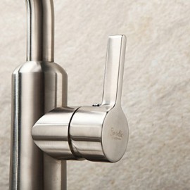 Sink Tap Centerset with Brushed Single Handle One Hole