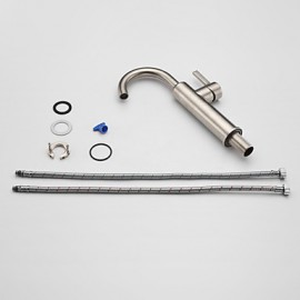 Sink Tap Centerset with Brushed Single Handle One Hole