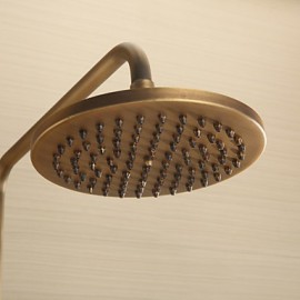 Antique Brass Tub Shower Tap with 8 inch Shower Head + Hand Shower