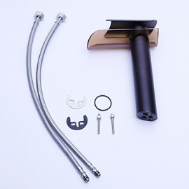 Vessel Single Handle One Hole in Oil-rubbed Bronze Bathroom Sink Tap