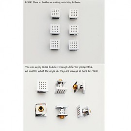 Shower Tap Contemporary LED / Thermostatic / Rain Shower / Widespary / Handshower Included Brass Chrome