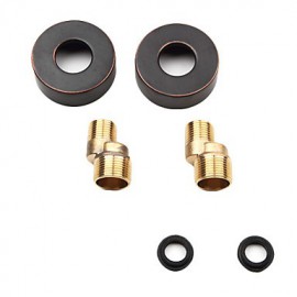 Oil-rubbed Bronze Wall Mount Waterfall Rain + Handheld Shower Tap