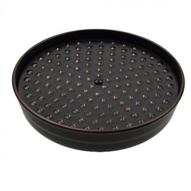 Oil-rubbed Bronze Wall Mount Waterfall Rain + Handheld Shower Tap