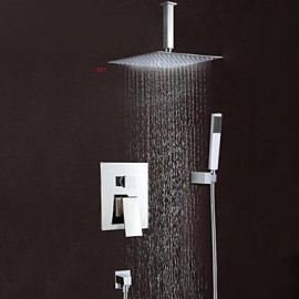 Wall Mounted Rain Shower Tap Set 12"Square Shower Head Bathroom Mixer Taps